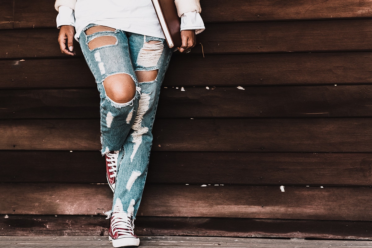 Distress Jeans in 5 Easy Steps LookSmart