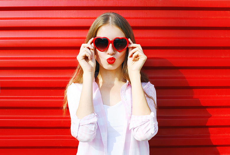 Heart shaped sunglasses